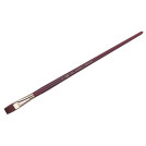 Кисть художественная синтетика бордовая Гамма Вернисаж, плоская №16, длинная ручка