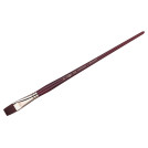 Кисть художественная синтетика бордовая Гамма Вернисаж, плоская №20, длинная ручка