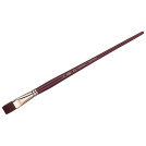 Кисть художественная синтетика бордовая Гамма Вернисаж, плоская №22, длинная ручка