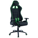Кресло игровое Helmi HL-G08 Target, ткань черная/зеленая, 2 подушки