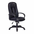 Кресло игровое ZOMBIE 9/BLACK, PL, ткань/экокожа черная, топ-ган (до 180кг)