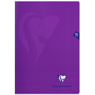 Тетрадь 48л., А4, клетка Clairefontaine Mimesys, пластиковая обложка, фиолетовая, 90г/м2