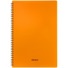 Тетрадь 48л. А4 клетка на гребне OfficeSpace Neon, оранжевая пластиковая обложка