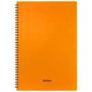 Тетрадь 60л. А4 клетка на гребне OfficeSpace Neon, оранжевая пластиковая обложка