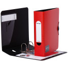 Папка-регистратор Berlingo Steel Style, 80мм, 2500мкм, пластик (полифом), на резинке, с внутр. карманом, красная