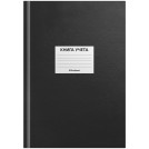 Книга учета OfficeSpace, А4, 96л., клетка, 200*290мм, бумвинил, цвет черный, блок офсетный, наклейка