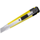 Нож канцелярский 18мм Berlingo Hyper, auto-lock, металл. направл., желтый, европодвес