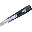 Нож канцелярский 18мм Berlingo Hyper, auto-lock, металл. направл., синий, европодвес