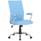 Кресло руководителя Helmi HL-E42 Express, экокожа голубая