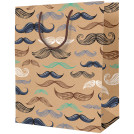 Пакет подарочный 26*32*12см ArtSpace Moustache, крафт