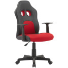 Кресло игровое Helmi HL-S12 Mini, экокожа/ткань, черная/красная