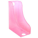 Лоток для бумаг вертикальный Стамм для папок, тонированный розовый