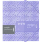 Папка для тетрадей на резинке Berlingo Starlight S А5+, 600мкм, фиолетовая, с рисунком