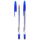 Ручка шариковая Стамм 111 синяя, 1,0мм, прозрачный корпус