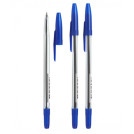 Ручка шариковая Стамм 511 синяя, 0,7мм, прозрачный корпус