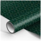 Упаковочная бумага глянц. 70*100см, MESHU Dark green, 90г/м2