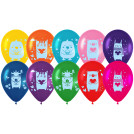 Воздушные шары,  50шт., М12/30см, MESHU Kids friends, пастель, ассорти