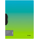Папка с пластиковым клипом Berlingo Radiance А4, 450 мкм, голубой/зеленый градиент