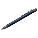 Ручка шариковая автоматическая Faber-Castell Hexo черная, 1,0мм, поворот., шестигран., синий корпус, инд. карт. упак.