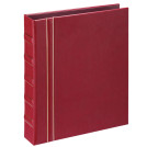 Альбом для монет OfficeSpace Люкс формат Optima, 230*270, на кольцах, красный матовый, 10л., иск. кожа