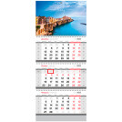 Календарь квартальный 3 бл. на 3 гр. OfficeSpace "Italy", с бегунком, 2023г.