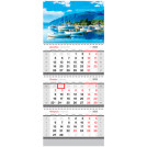 Календарь квартальный 3 бл. на 3 гр. OfficeSpace Montenegro с бегунком, 2023г
