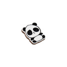 Значок деревянный MESHU Hello panda, прямая УФ-печать, 2,7*3,3см