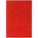 Обложка для паспорта OfficeSpace Сова, кожа, тиснение, красная