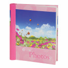 Фотоальбом BRAUBERG на 20 магнитных листов, 23х28 см, Дивный луг, розовый, 390686