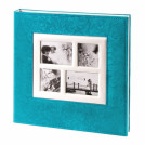 Фотоальбом BRAUBERG свадебный, 20 магнитных листов 30х32 см, под фактурную кожу, синий, 391128