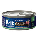 Брит Premium by Nature консервы с мясом курицы и печенью для стерилизованных кошек, 100г, 5051281