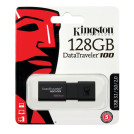 Флеш-диск 128 GB, KINGSTON DataTraveler 100 G3, USB 3.0, черный, DT100G3/128GB