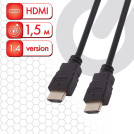 Кабель HDMI AM-AM, 1,5 м, SONNEN, для передачи цифрового аудио-видео, черный, 513120