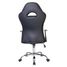 Кресло компьютерное BRABIX Fusion EX-560, экокожа/ткань, хром, черное, 531581