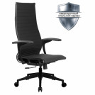 Кресло офисное МЕТТА К-8.1-Т пластик, экокожа перфорированная, сиденье регулируемое, черное