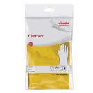 Перчатки хозяйственные резиновые VILEDA Контракт с х/б напылением, размер XL (очень большой), желтые, 102588