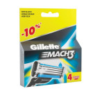 Сменные кассеты для бритья 4 шт., GILLETTE (Жиллет) Mach3, для мужчин
