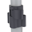 Вешалка для плечиков СН-4345, 1660х860х440 мм, передвижная, пластик/металл, серая/хром