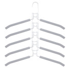 Вешалка-плечики трансформер, 5 плечиков, металл с покрытием, серые, BRABIX, 607475