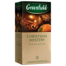 Чай GREENFIELD (Гринфилд) Christmas Mystery (Таинство Рождества), черный с корицей, 25 пакетиков, по 1,5 г, 0434-10