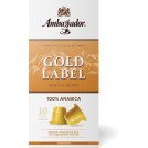 Кофе в капсулах AMBASSADOR Gold Label, для кофемашин Nespresso, 10 шт. х 5 г