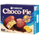 Печенье ORION Choco Pie Chocochip c апельсином и кусочками шоколада, 360 г (12 штук х 30 г), О0000013006