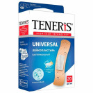 Набор пластырей 20 шт. TENERIS UNIVERSAL универсальный на полимерной основе, бактерицидный с ионами серебра, коробка с европодвесом, 0208-006