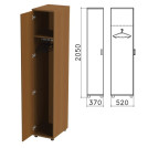Шкаф для одежды Монолит, 370х520х2050 мм, цвет орех гварнери, ШМ52.3
