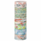 Клейкие WASHI-ленты для декора Микс №1, 15 мм х 3 м, 7 цветов, рисовая бумага, ОСТРОВ СОКРОВИЩ, 661709