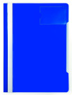 Скоросшиватель А4 синий Бюрократ PS-V20BLU с прозрачным верхом и карманом