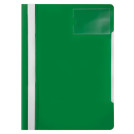 Скоросшиватель А4 зеленый Бюрократ PS-V20GRN с прозрачным верхом и карманом