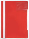 Скоросшиватель А4 красный Бюрократ PS-V20RED с прозрачным верхом и карманом