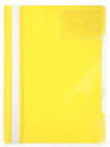 Скоросшиватель А4 желтый Бюрократ PS-V20YEL с прозрачным верхом и карманом