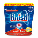 Таблетка для ПММ FINISH All in 1 Max Лимон 65 шт/уп